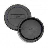Sony / Minolta Kamera-Body Deckel und Objektiv-Rückdeckel Set